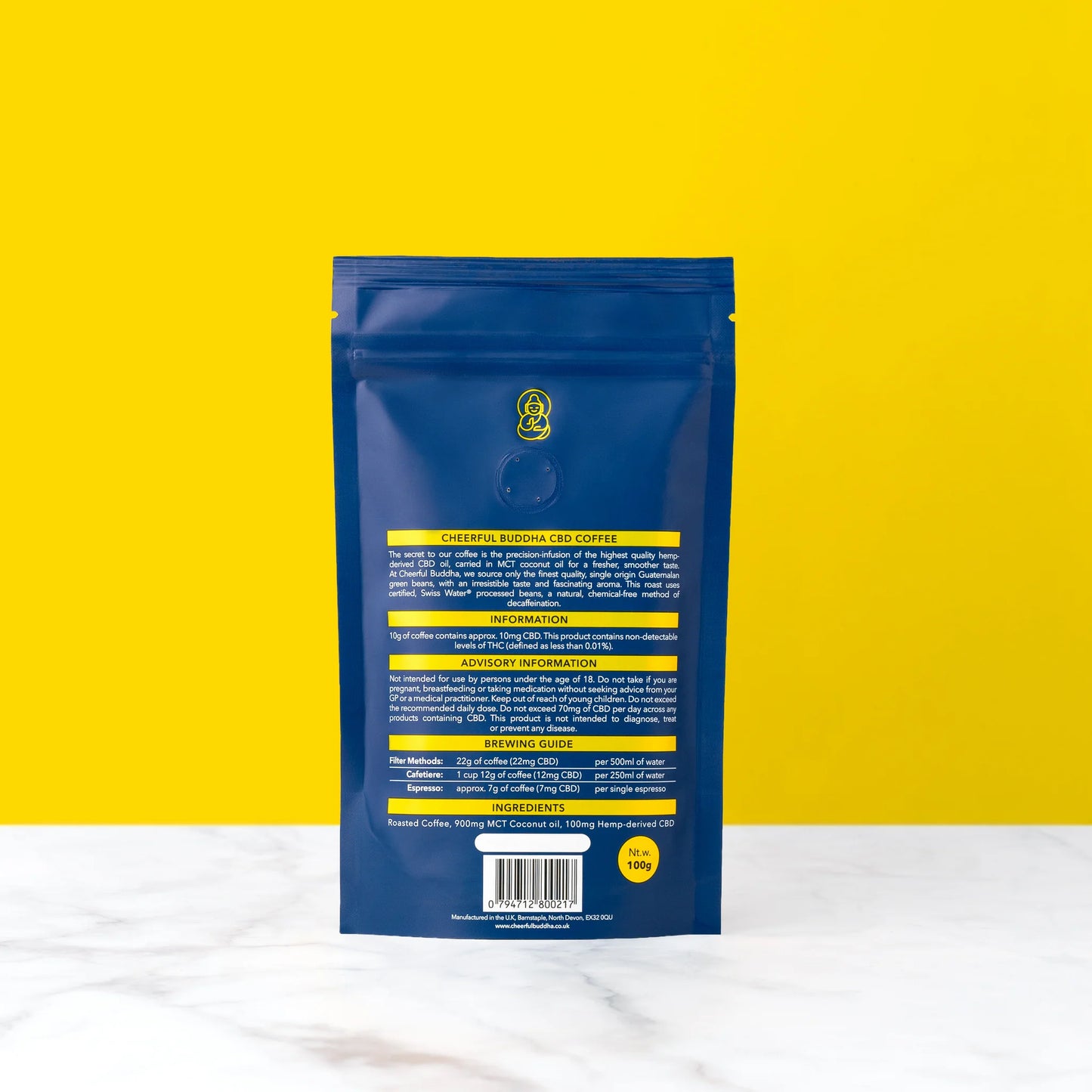 Cheerful Buddha Decaffeinated Coffee 100g