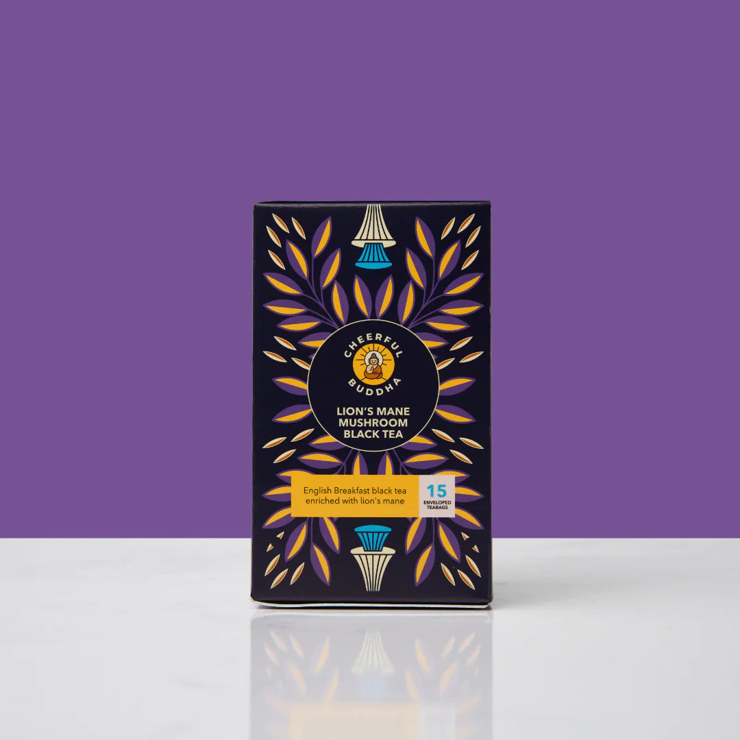 Cheerful Buddha Lion’s Mane Mushroom Black Tea