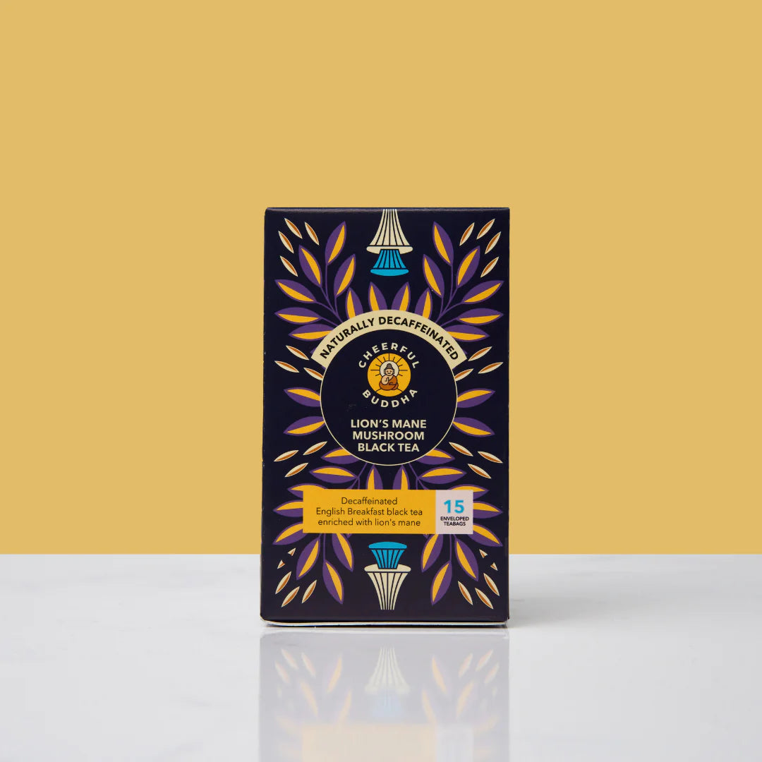 Cheerful Buddha Lion’s Mane Mushroom Decaffeinated Black Tea