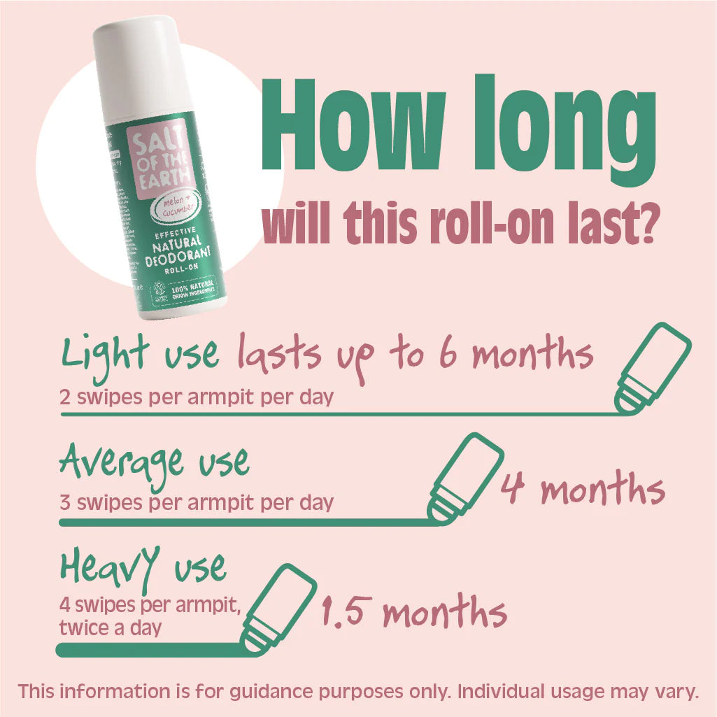 Salt of the Earth Deodorant Roll On 75ml - Melon & Cucumber