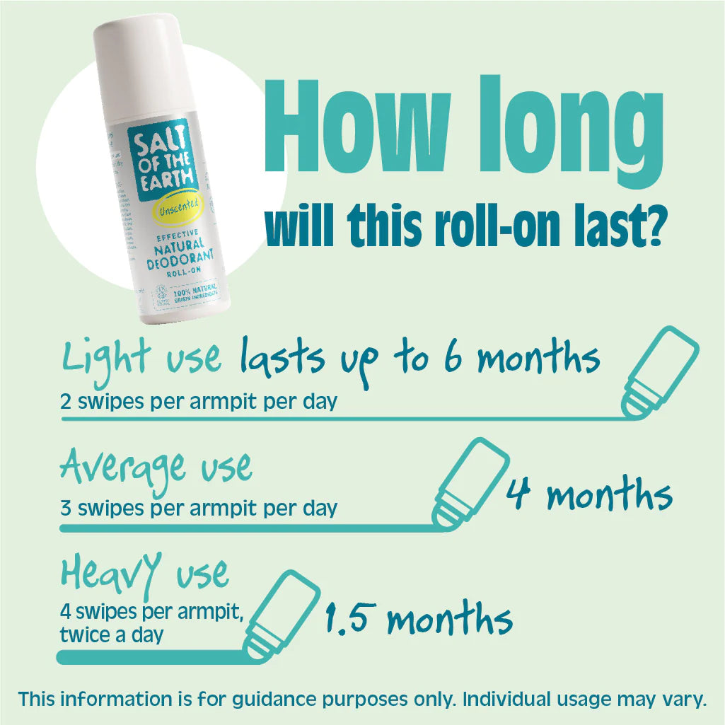 Salt of the Earth Deodorant Roll On 75ml - Unscented