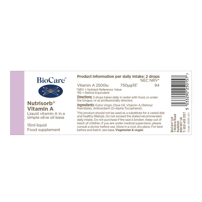 BioCare Nutrisorb Vitamin A