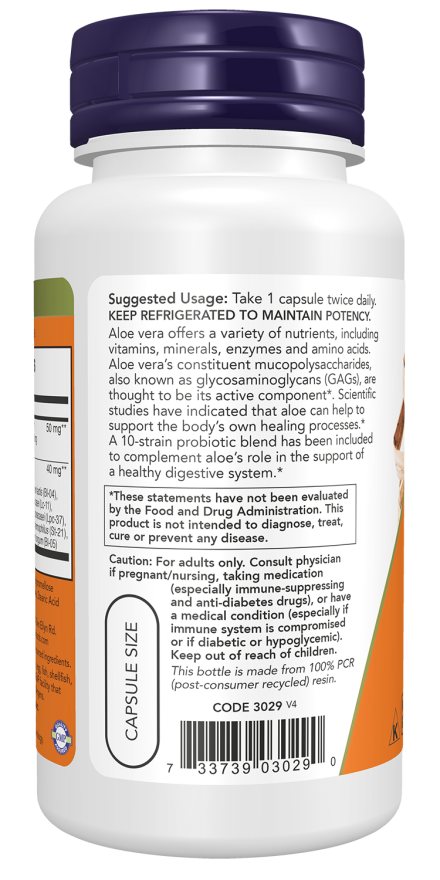 Now Foods Aloe Vera 10,000 & Probiotics