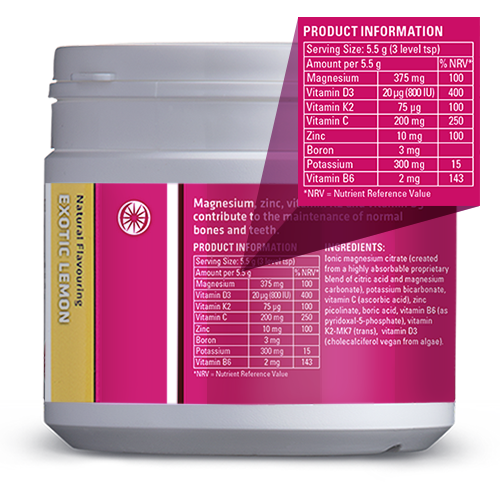 Mag365 Magnesium 180mg Bone Formula - Exotic Lemon
