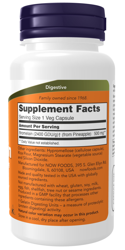 Now Bromelain 500mg 60