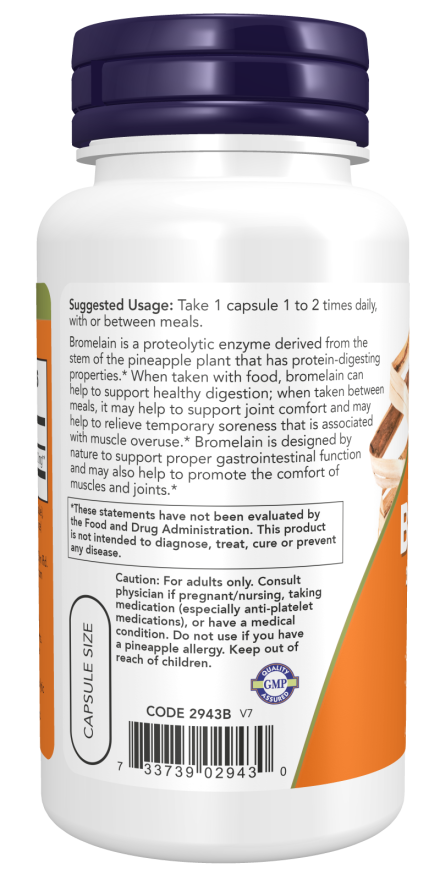 Now Bromelain 500mg 60