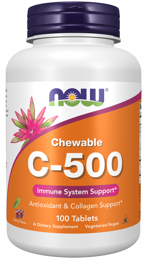 NOW Chewable C-500 Vitamin C 100 - Cherry