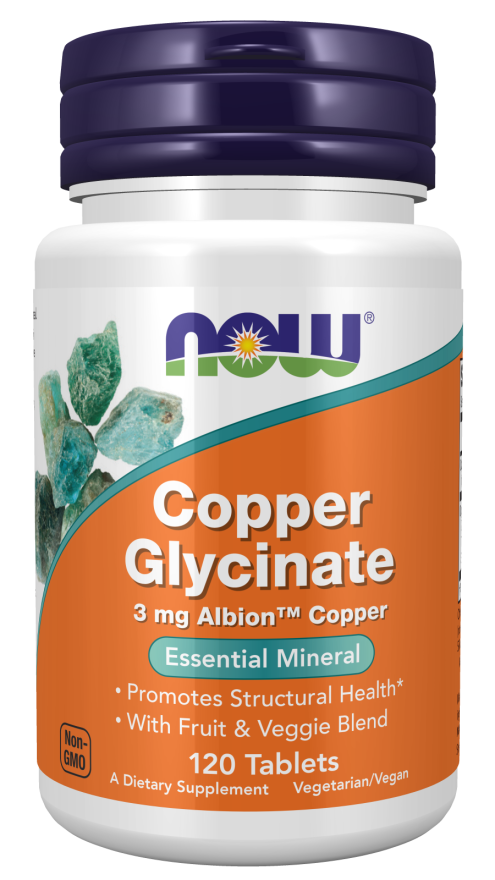 Now Foods Copper Glycinate 3mg 120