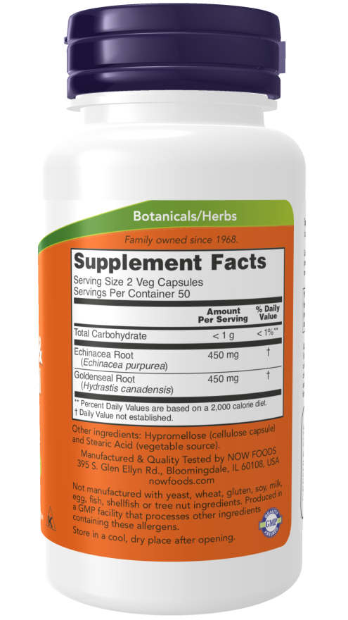 Now Echinacea & Goldenseal Root 100