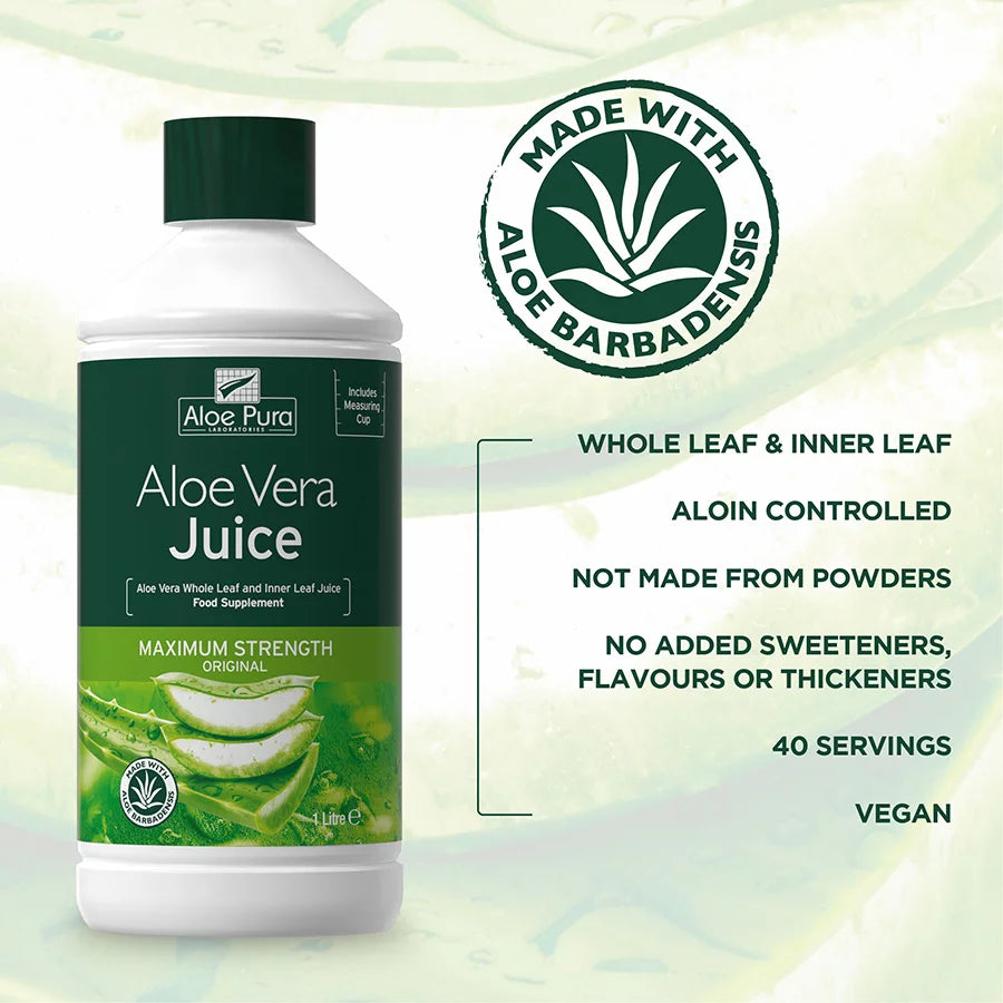 Aloe Pura Aloe Vera Juice Maximum Strength 1L