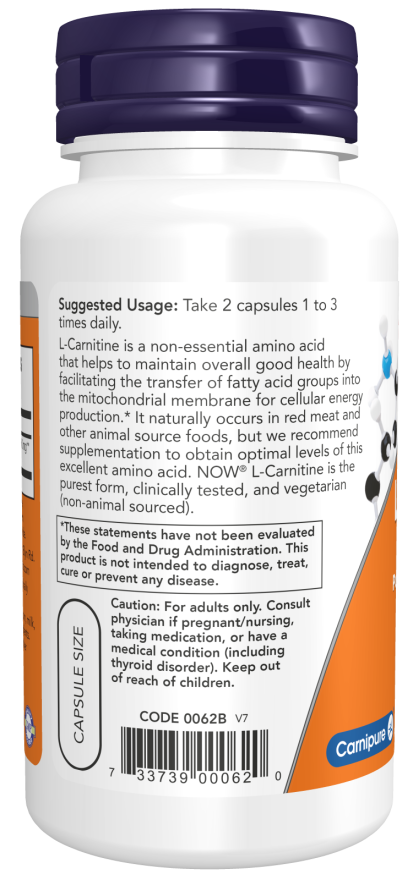 Now L-Carnitine 250mg 60