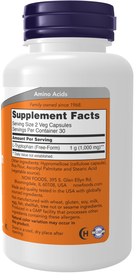 Now L-Tryptophan 500mg 60