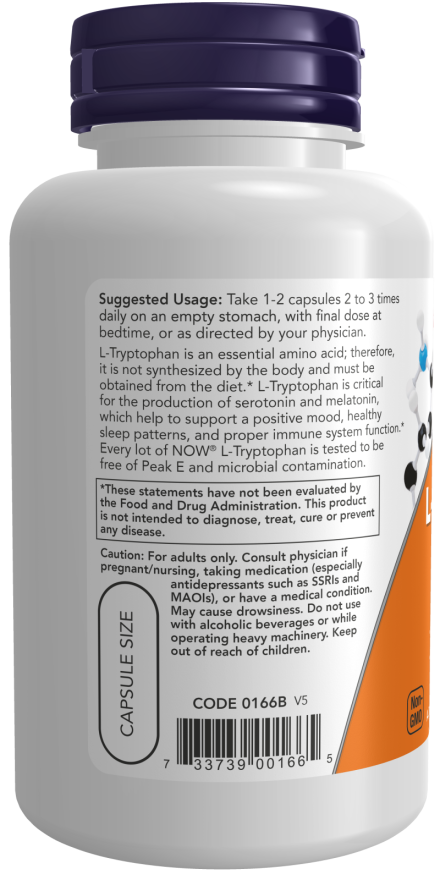 Now L-Tryptophan 500mg 60
