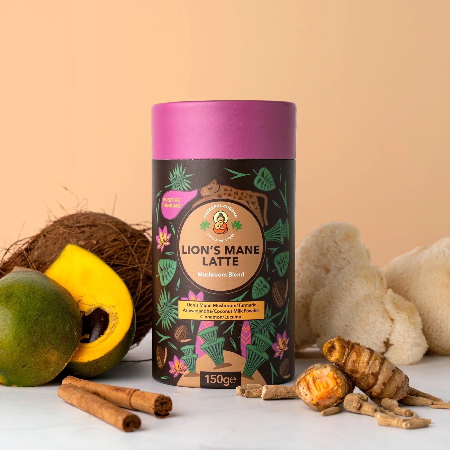 Cheerful Buddha Lion's Mane Latte Mushroom Blend 150g