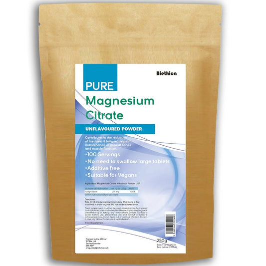 Biethica Pure Magnesium Citrate Powder 250g