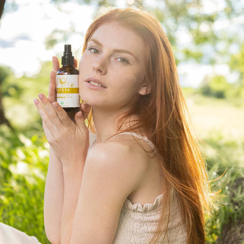 Alteya Organic Bulgarian Chamomile Water 120 ml - Amber Glass Spray Bottle