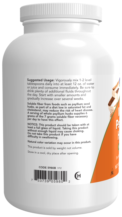 NOW Whole Psyllium Husks 340g