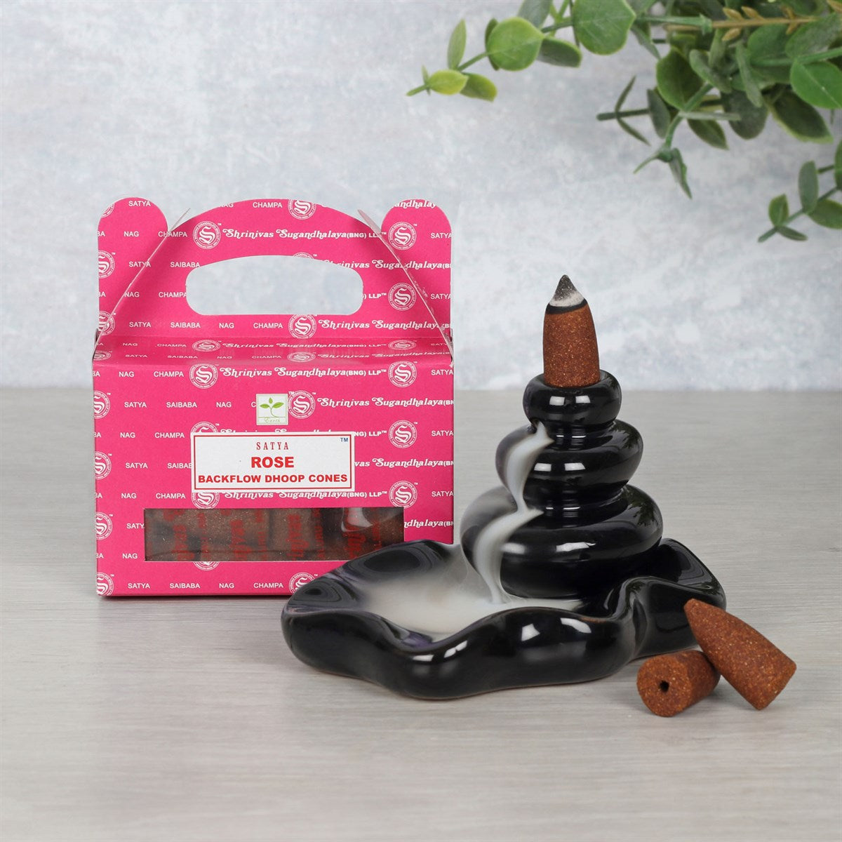Satya Rose Backflow Incense Cones