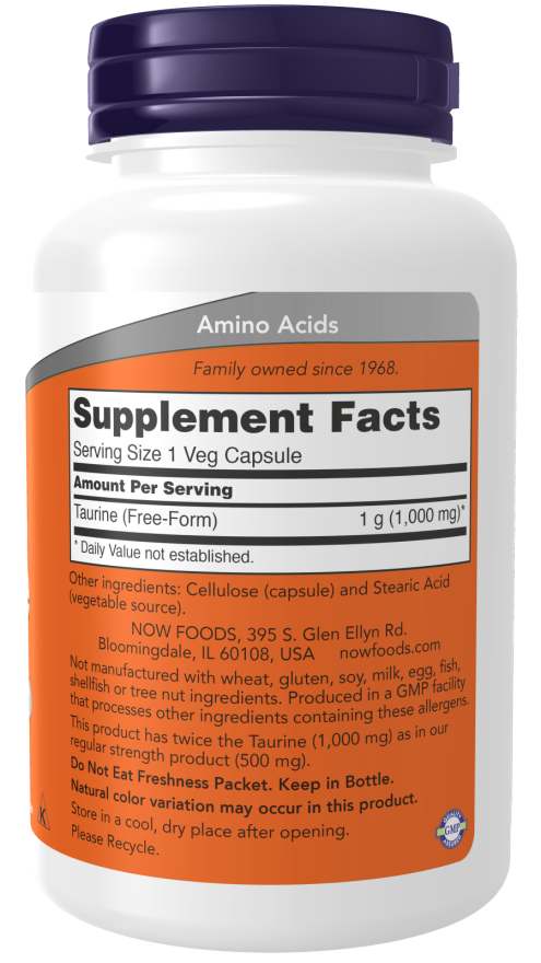 Now Foods Taurine 1000mg 250