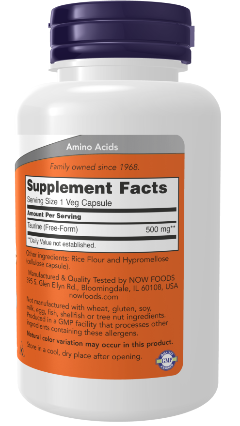 Now Foods Taurine 500mg 100