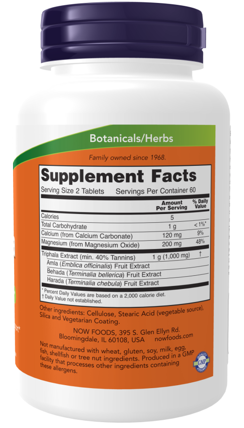 Now Triphala 500mg 120 Capsules
