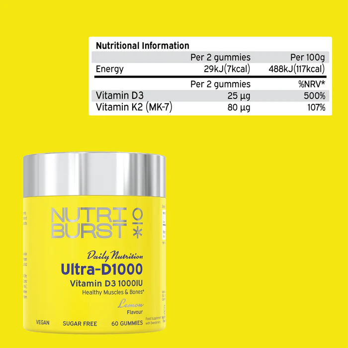 Nutri Burst Ultra D1000 Vegan Gummies