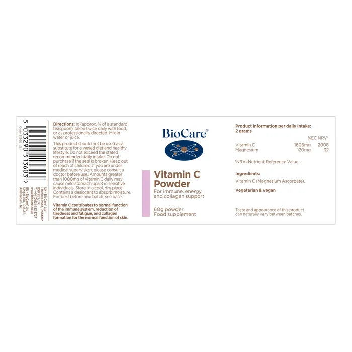 BioCare Vitamin C Powder 60g