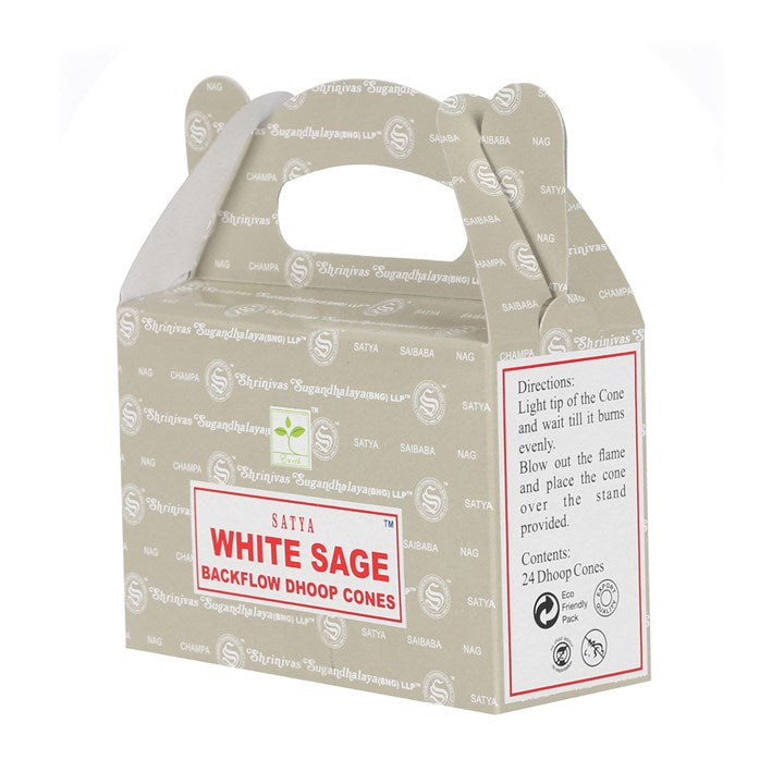 Satya White Sage Backflow Incense Cones