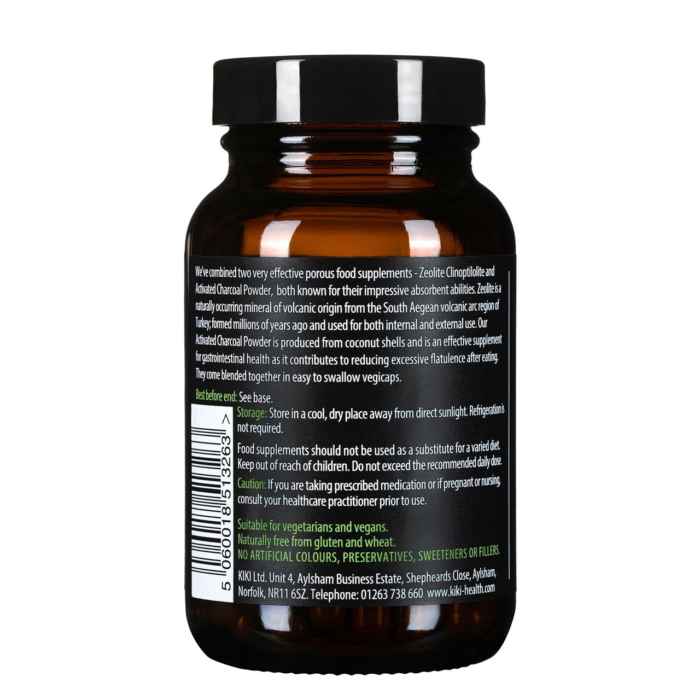 Kiki Health Zeolite with Charcoal Capsules 360mg 100