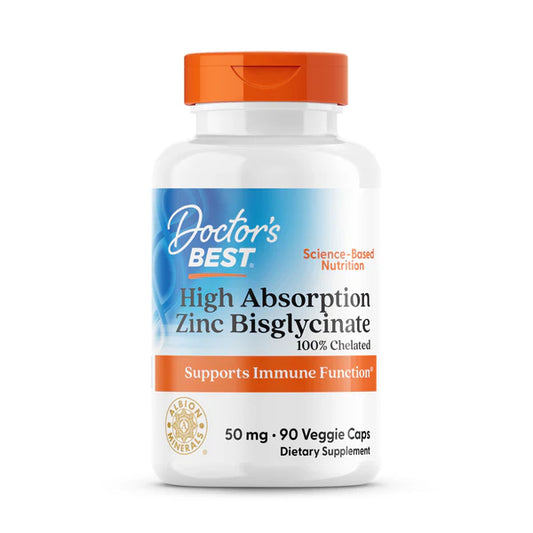 Doctor's Best High Absorption Zinc Bisglycinate 50 mg 90