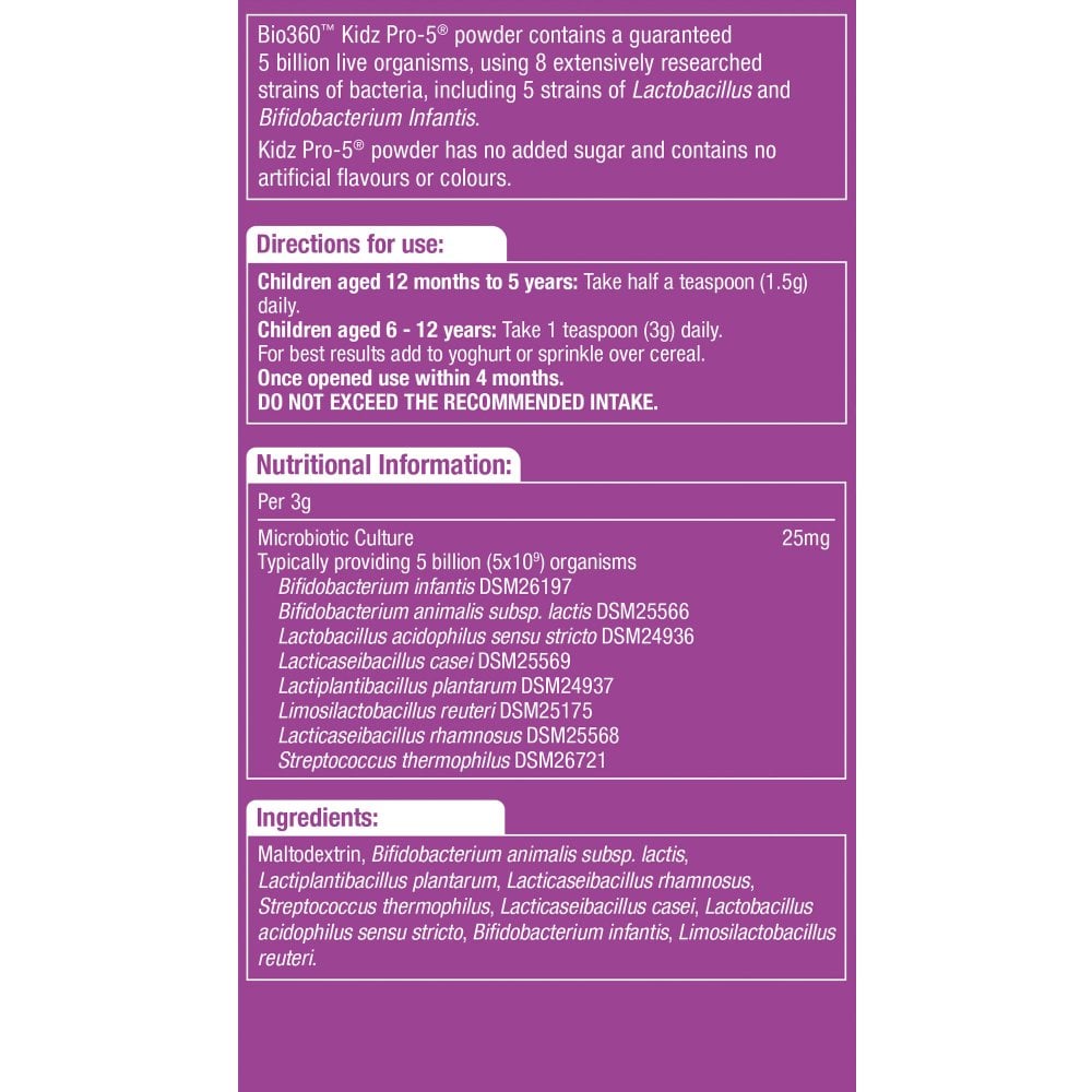 Natures Aid Kidz Bio 360 Microbiotic