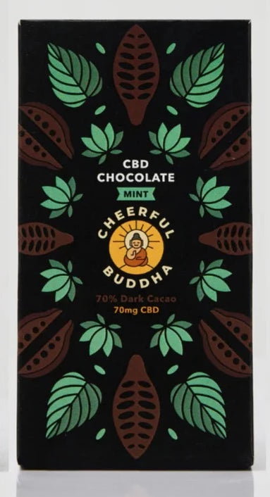 Cheerful Buddha Mint Chocolate Bar 70g