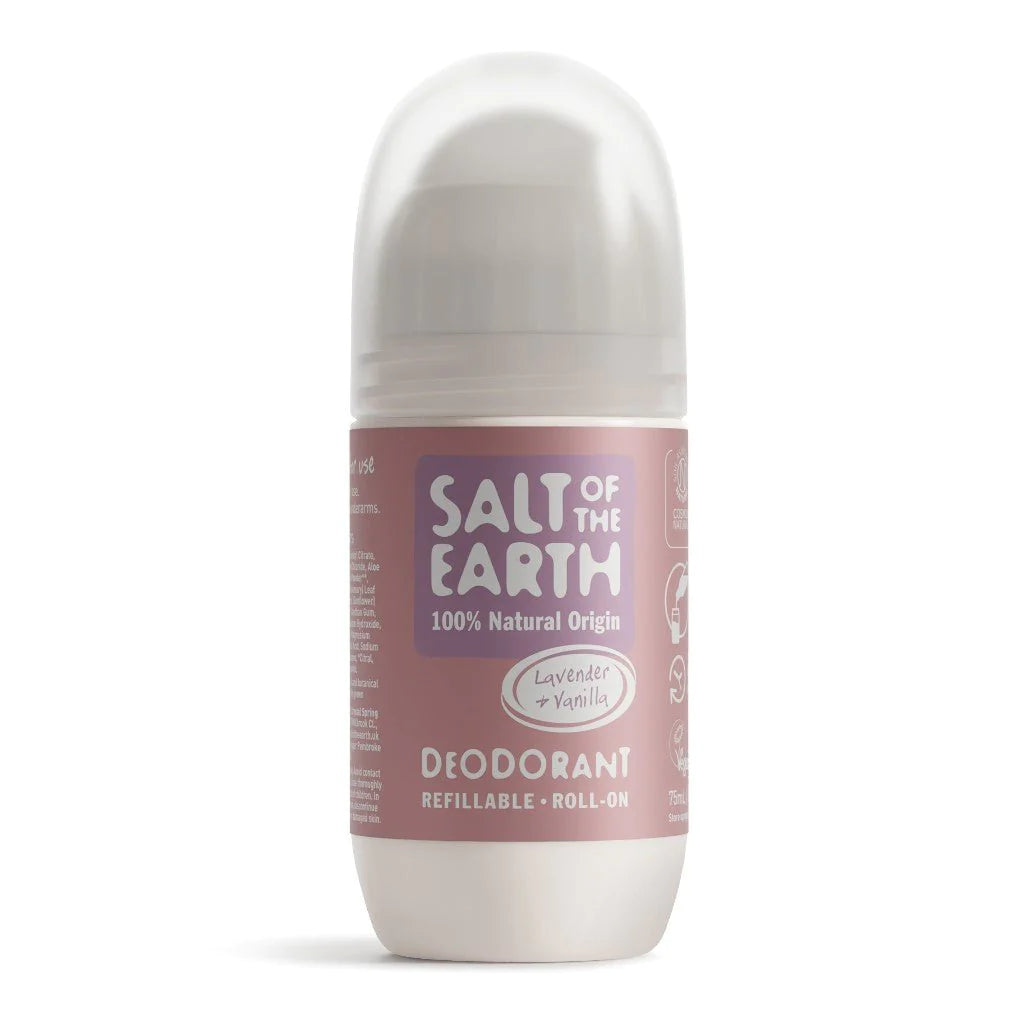 Salt of the Earth Refillable Deodorant Roll On 75ml - Lavender & Vanilla