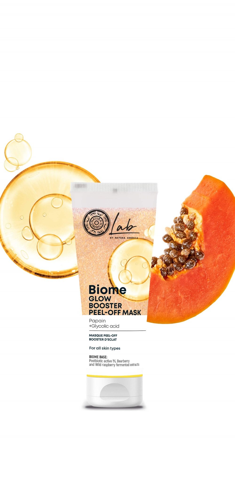 Natura Siberica Lab Biome. Glow Booster Peel-Off Face Mask, 75 ml