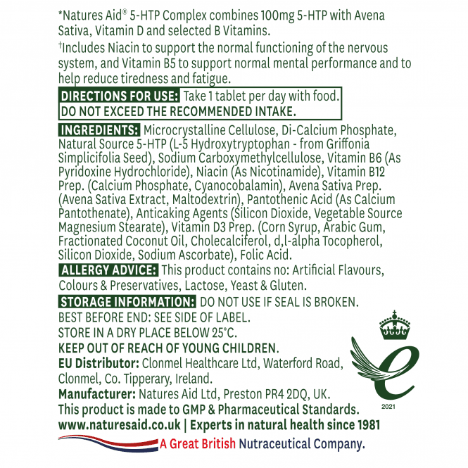 Natures Aid 5-HTP Complex 30 tablets