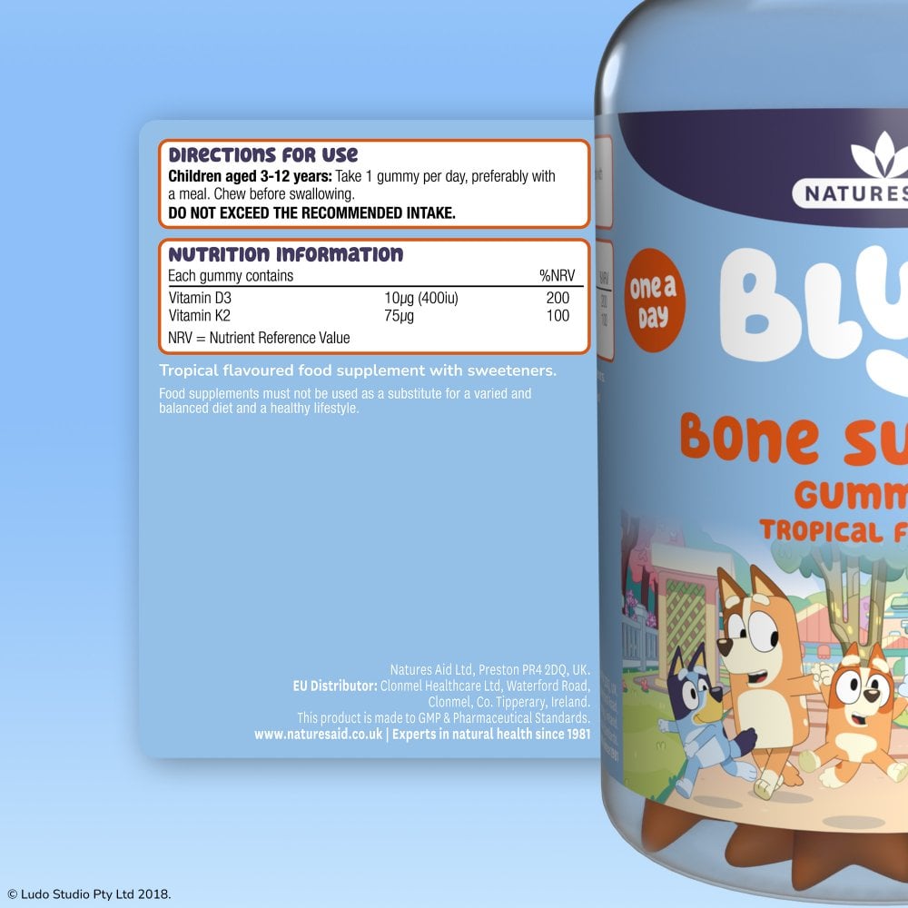 Natures Aid Bluey Bone Support Gummies