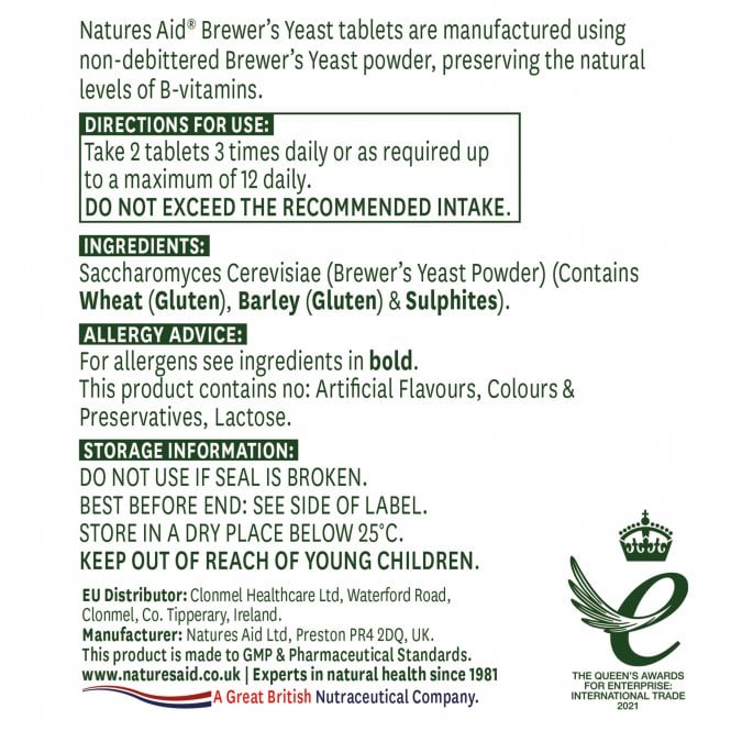 Natures Aid Brewers Yeast 500
