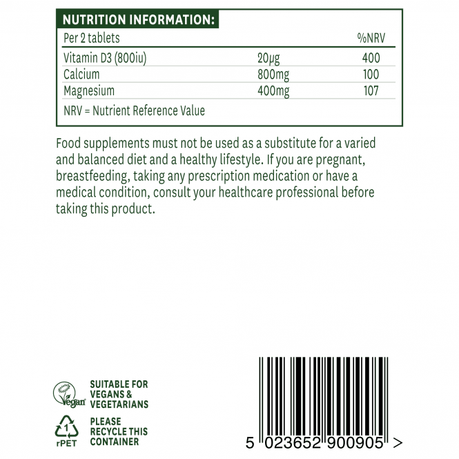 Natures Aid Calcium, Magnesium D3 90