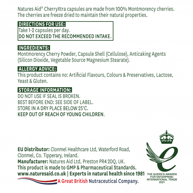 Natures Aid Cherry Xtra 60