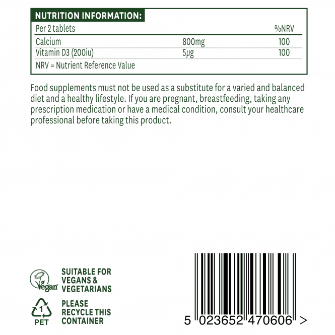 Natures Aid Chewable Calcium 60