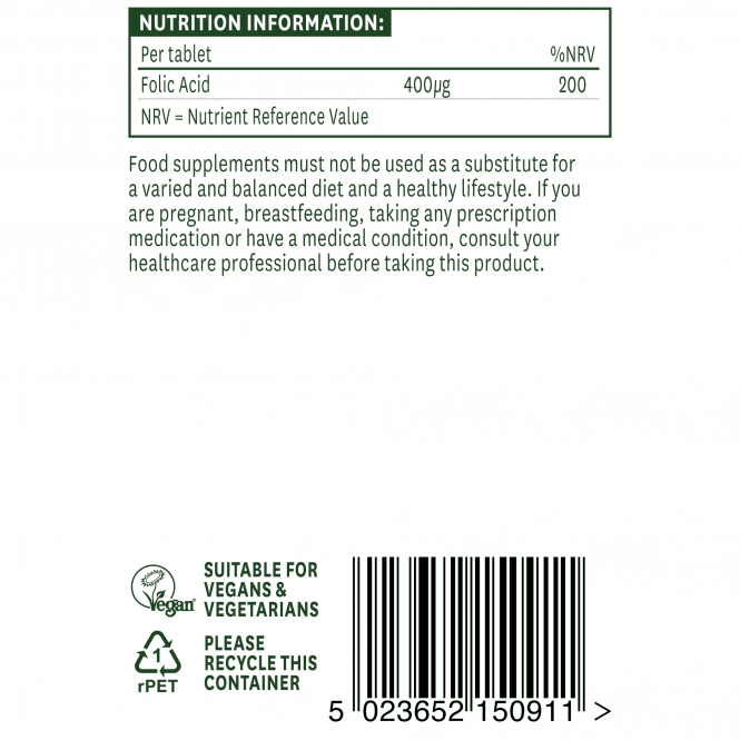 Natures Aid Folic Acid 400