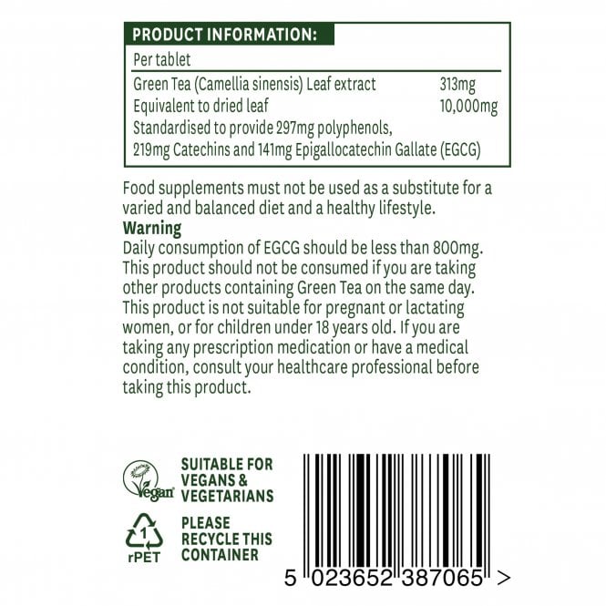 Natures Aid Green Tea Tablets