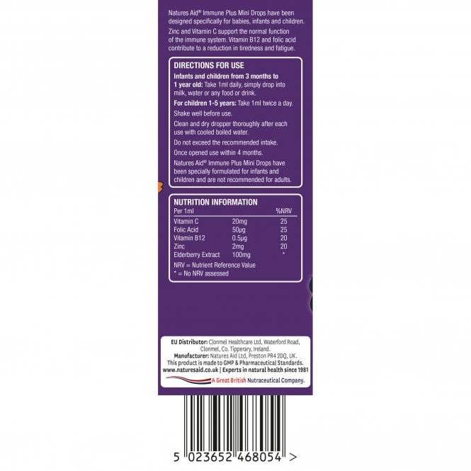 Natures Aid Immune Plus Mini Drops
