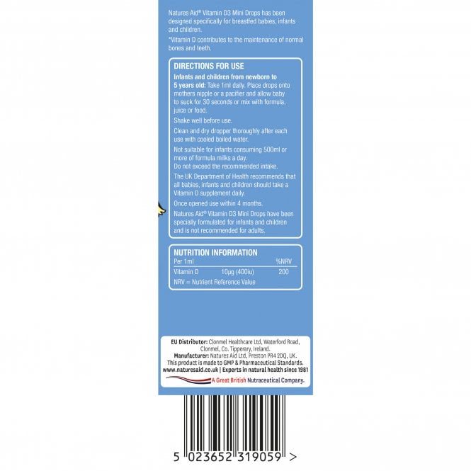 Natures Aid Vitamin D Mini Drops