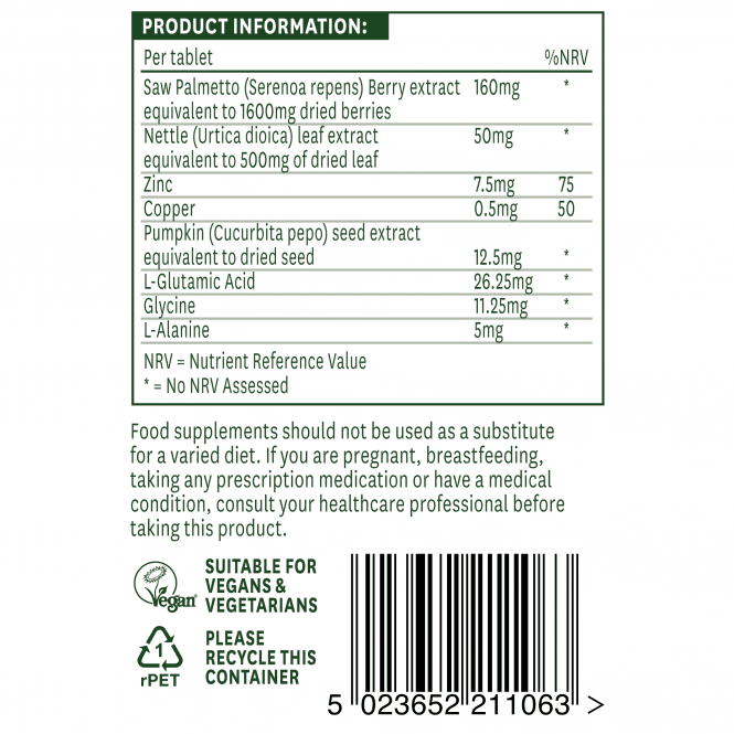 Natures Aid Saw Palmetto Advanced Complex 60