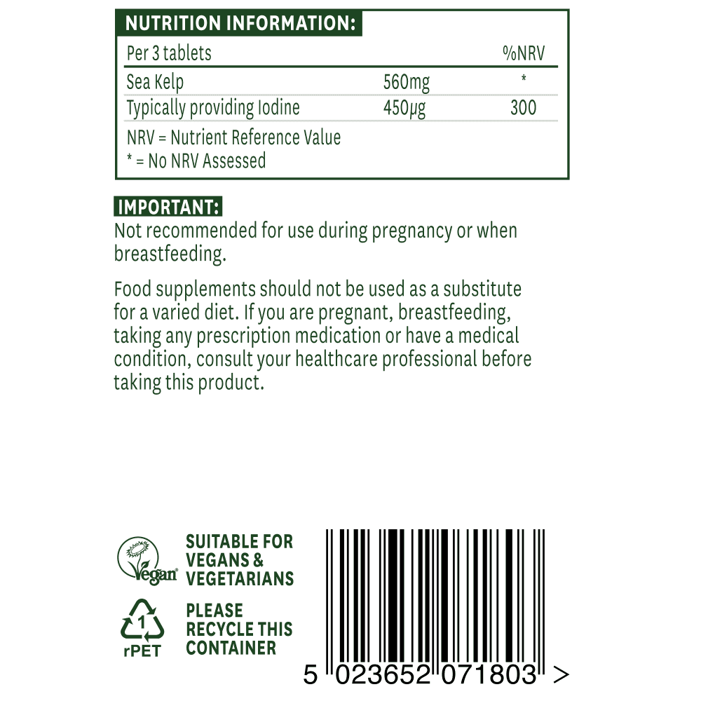 Natures Aid Sea Kelp 180 tablets