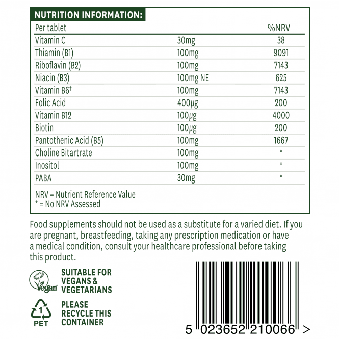 Natures Aid Vitamin B Complex 100 60
