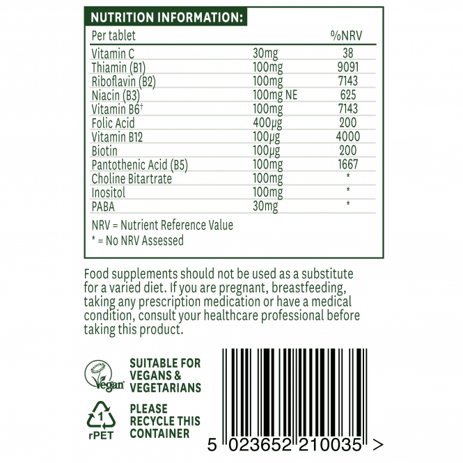 Natures Aid Vitamin B Complex 100 60