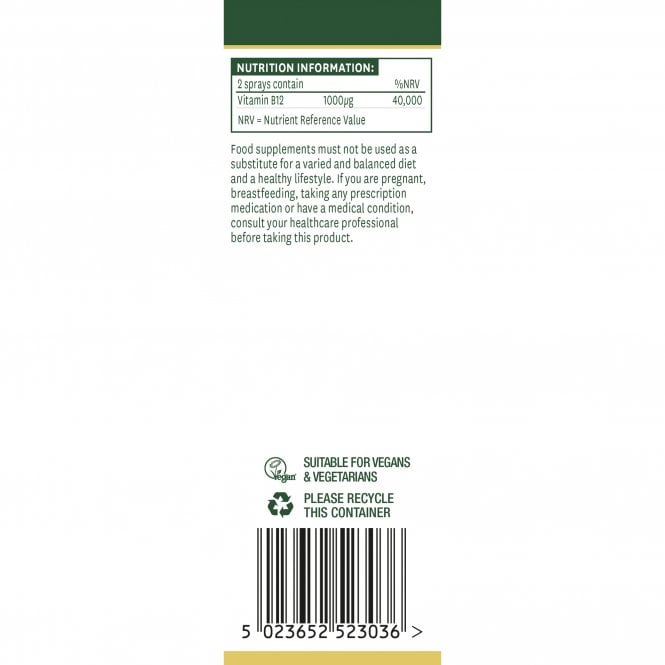 Natures Aid Vitamin B12 Oral Spray 30ml