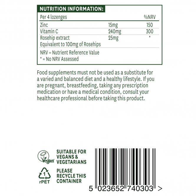Natures Aid Zinc + C Lozenges
